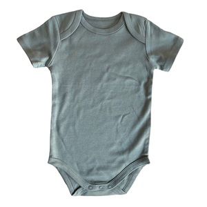Organic Cotton S/S 6-12 month Seafoam Green Onesie.
